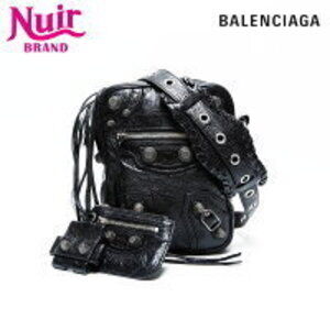 Balenciaga Le Cagole Leather Crossbody Shoulder Bag Black